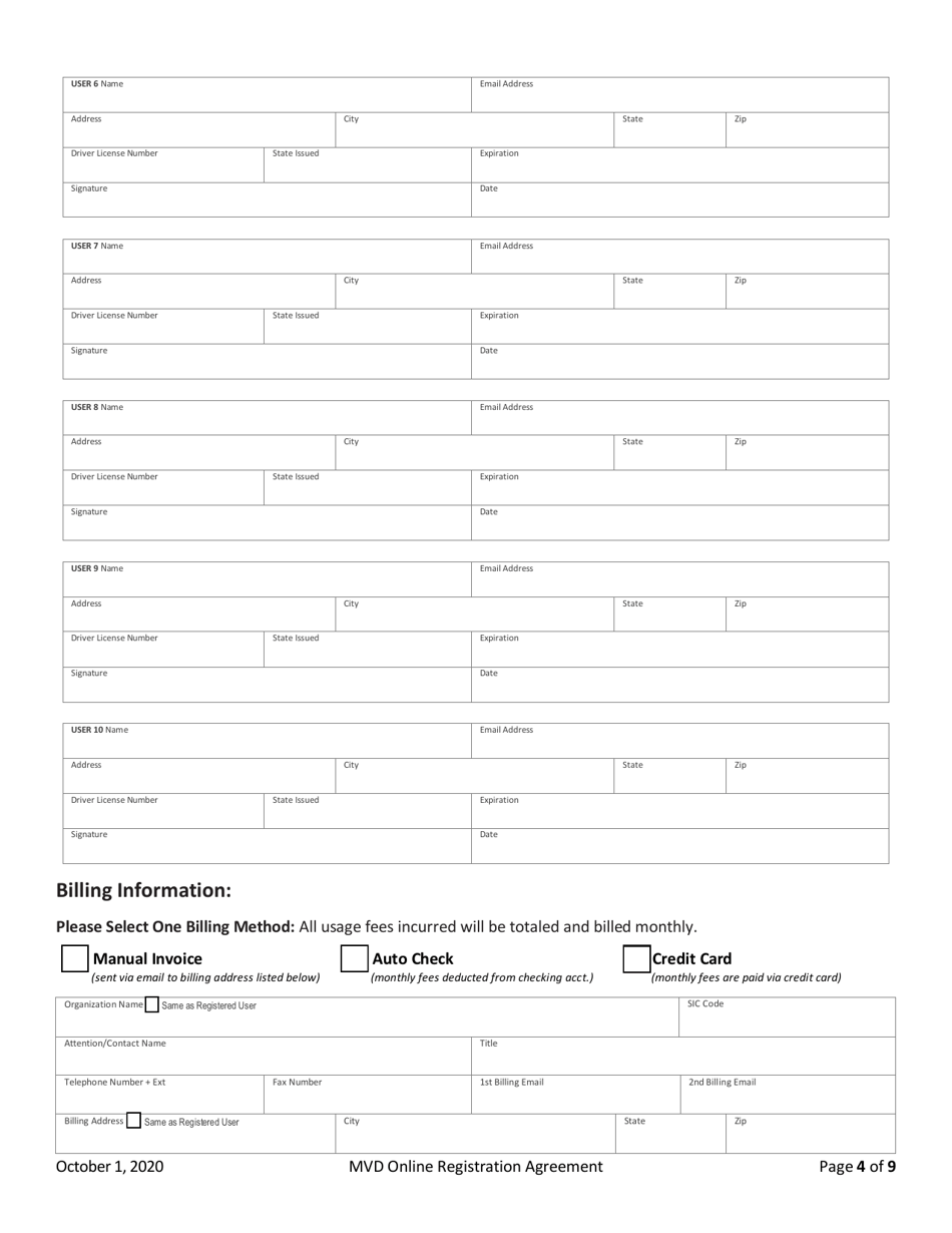 Mvd Online Registration Agreement - New Mexico, Page 4