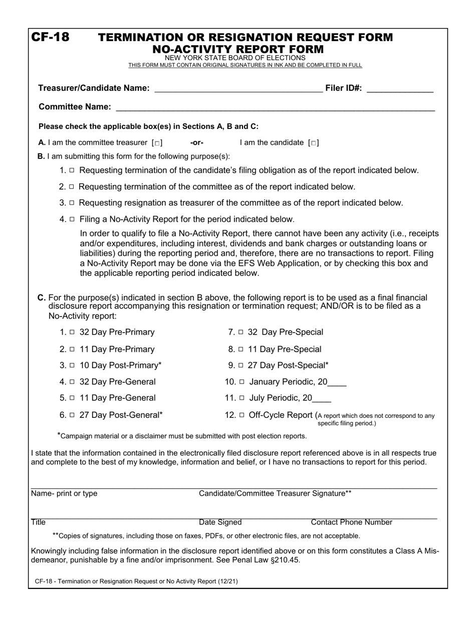 Form CF 18 Download Fillable PDF Or Fill Online Termination Or form-cf-18-download-fillable-pdf-or-fill-online-termination-or