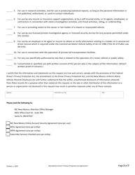 New Mexico Driver&#039;s Privacy Protection Act (Dppa) Agreement - New Mexico, Page 2