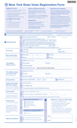 &quot;New York State Voter Registration Form&quot; - New York