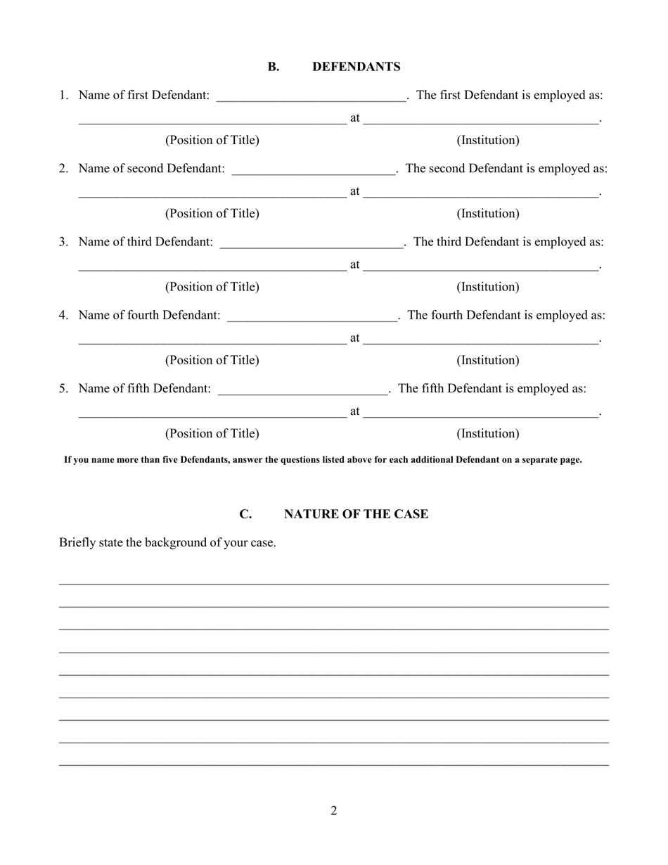 Civil Rights Complaint Pursuant to 42 U.s.c. - Nevada, Page 6