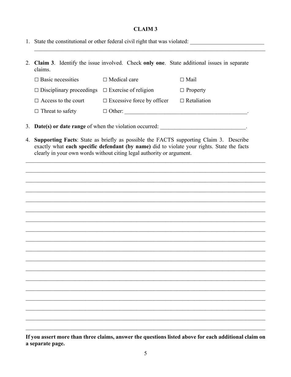 Civil Rights Complaint Pursuant to 42 U.s.c. - Nevada, Page 9