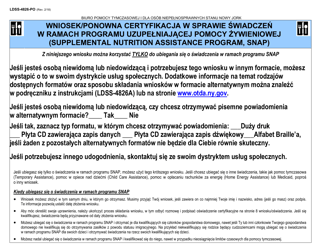 Form LDSS-4826 Application/Recertification - Supplemental Nutrition Assistance Program (Snap) - New York (Polish)