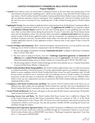 Form REC1.78 Limited Nonresidential Commercial Real Estate License - North Carolina, Page 5
