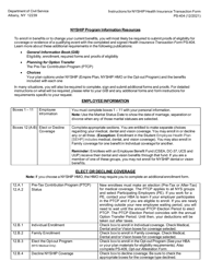 Form PS-404 Health Insurance Transaction Form for NYS &amp; Pe Employees - New York, Page 3
