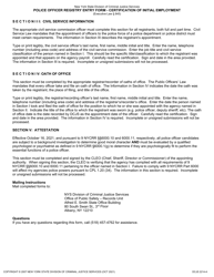 Form DCJS-2214-A Police Officer Registry Entry Form - Certification of Initial Employment - New York, Page 2