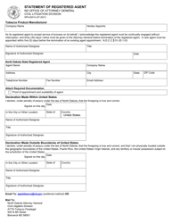 Document preview: Form SFN62014 Statement of Registered Agent - North Dakota