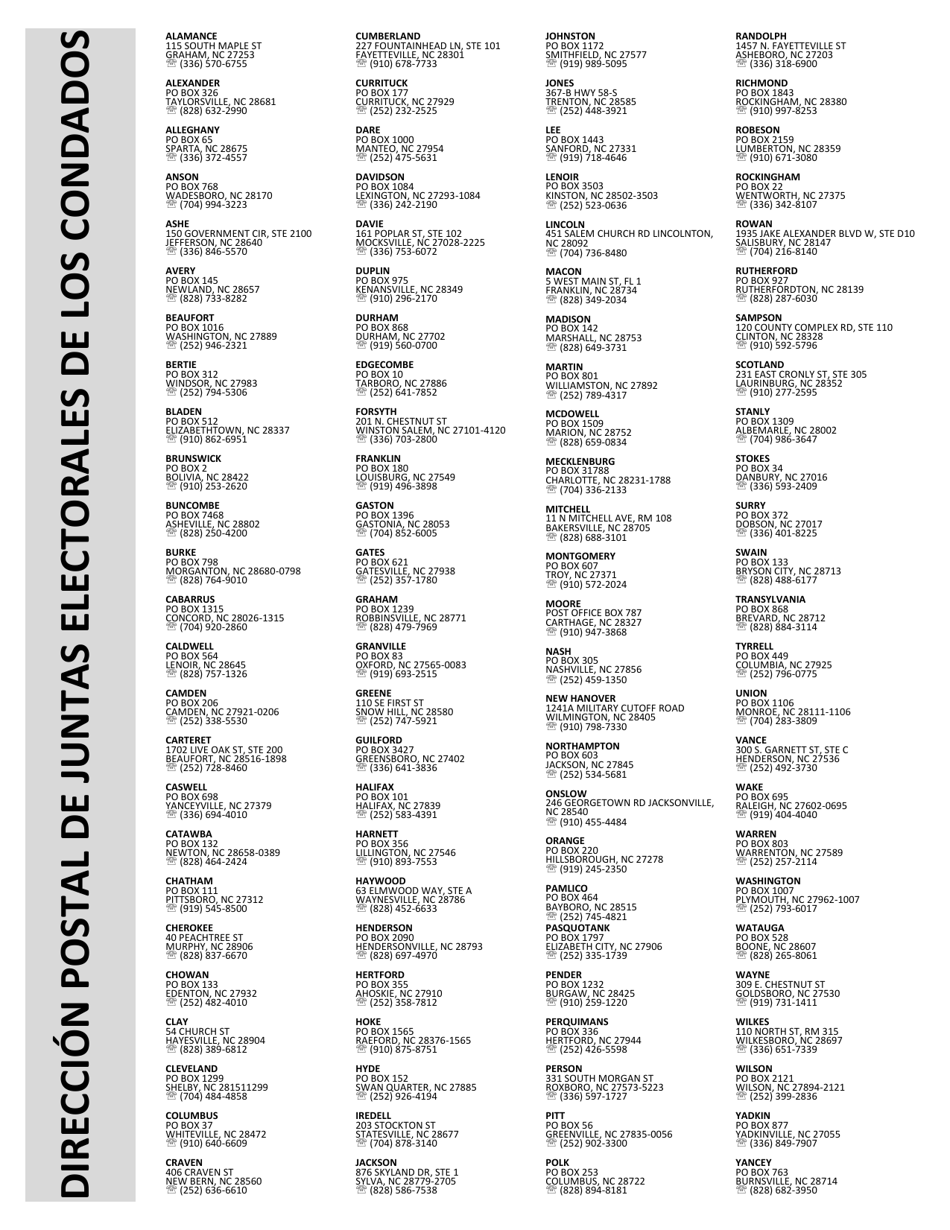 Formulario 09W Solicitud De Inscripcion Para Votar En Carolina Del Norte - North Carolina (Spanish), Page 3