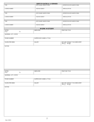 Employment Application - Nevada, Page 2