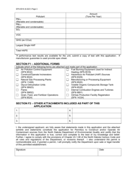 Form SFN8516 Permit Application for Air Contaminant Sources - North Dakota, Page 3