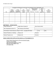 Form SFN58923 Permit Application for Glycol Dehydration Units - North Dakota, Page 2