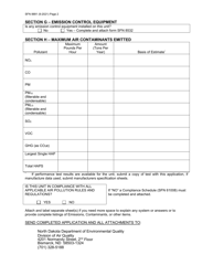 Form SFN8891 Permit Application for Internal Combustion Engines and Turbines - North Dakota, Page 2