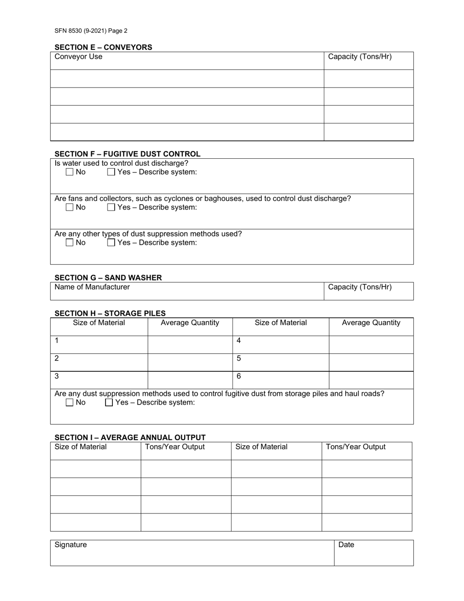 Form SFN8530 Download Fillable PDF or Fill Online Permit Application ...