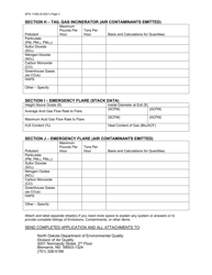 Form SFN11408 Permit Application for Natural Gas Processing Plants - North Dakota, Page 3