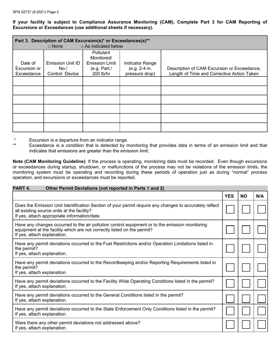 Form SFN52737 Download Fillable PDF or Fill Online Title V Semi-annual ...