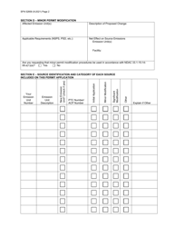Form SFN52828 Permit Application for Title V Permit to Operate - North Dakota, Page 2