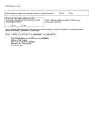 Form SFN59652 Permit Application for Flares - North Dakota, Page 2