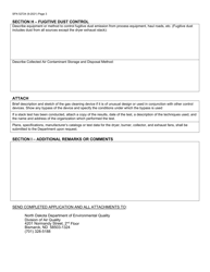 Form SFN52724 Permit Application for Contaminated Soil Treatment Facility - North Dakota, Page 3