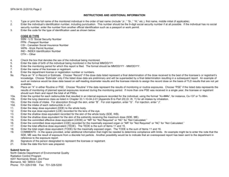 Form SFN8416 (RCP-02) Current Occupational Radiation Exposure - North Dakota, Page 2