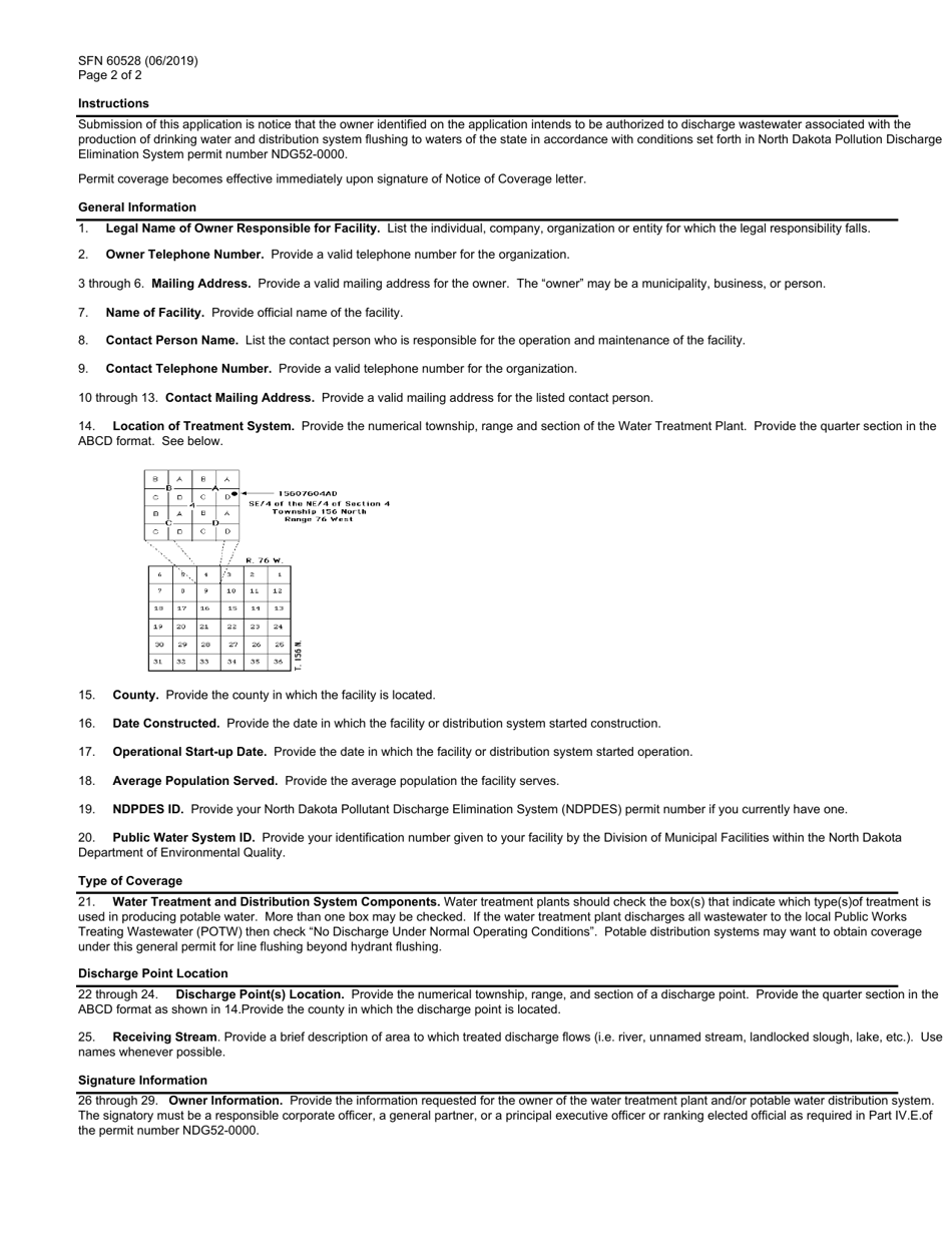 Form Sfn60528 Download Fillable Pdf Or Fill Online Application Notice Of Intent To Obtain