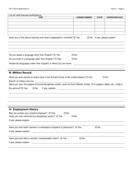 Form OP-110210 Attachment A Applicant Questionnaire and Background Investigation Form - Oklahoma, Page 2