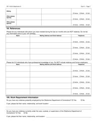 Form OP-110210 Attachment A Applicant Questionnaire and Background Investigation Form - Oklahoma, Page 7