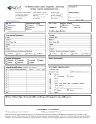 Form 01 System General Submission Form - Pennsylvania