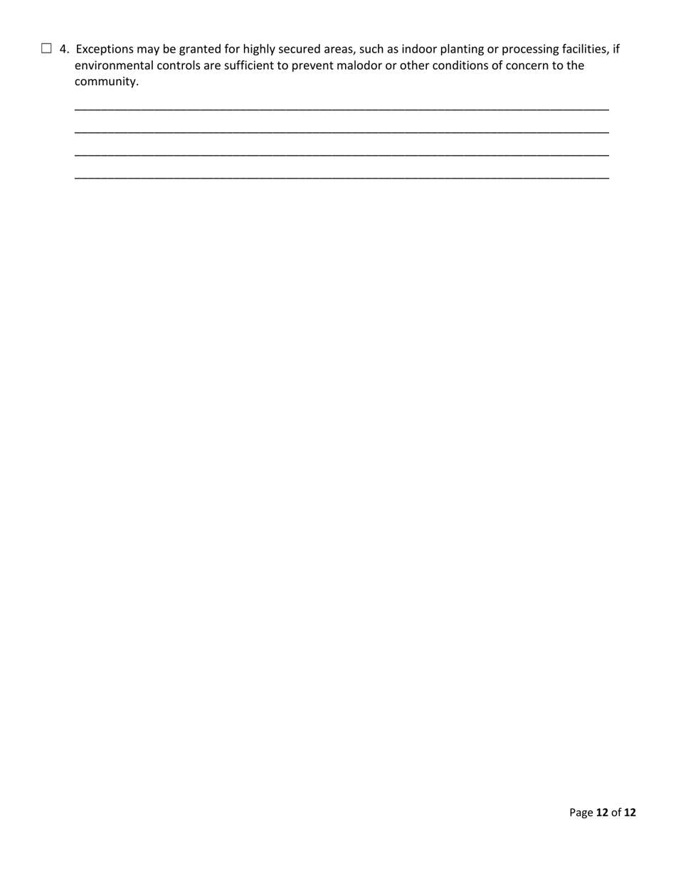 Hemp Research Permit Application - Pennsylvania, Page 12