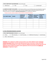 Hemp Research Permit Application - Pennsylvania, Page 6