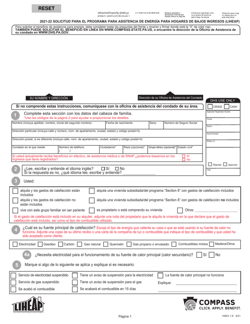 Formulario Hsea1 S 2022 Fill Out Sign Online And Download Fillable Pdf Pennsylvania 5362