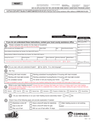 Form HSEA1 &quot;Application for the Low Income Home Energy Assistance Program (Liheap)&quot; - Pennsylvania, 2022