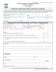 Application for License as a Physical Therapist/Physical Therapist Assistant - Rhode Island, Page 6