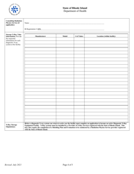 Application for Registration for X-Ray Equipment Storage Facility - Rhode Island, Page 4