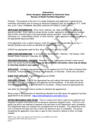 DHEC Form 0285 Attachment B Direct Caregiver Application for Electronic Scan - Sample - South Carolina, Page 2