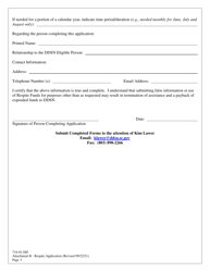 Attachment B Application for Respite Funds - South Carolina, Page 3