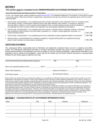 Form DOC180 &quot;Revision Application for General and Mechanical Contractors&quot; - South Carolina, Page 5