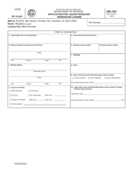 Form ABL-921 Application for Liquor Producer Warehouse License - South Carolina, Page 5