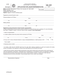 Form ABL-107 Application for Registration of Alcoholic Liquor Producer or Importer - South Carolina, Page 5