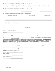 Form L-2322 Application for Bingo License Class C - Hard Cards - South Carolina, Page 3