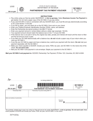 Document preview: Form SC1065-V Partnership Tax Payment Voucher - South Carolina
