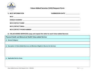 Value-Added Services (Vas) Request Form - Rhode Island, Page 4