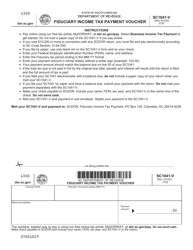 Document preview: Form SC1041-V Fiduciary Income Tax Payment Voucher - South Carolina