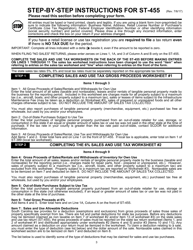 Instructions for Form ST-455 State Sales, Use, and Maximum Tax Return - South Carolina, Page 3