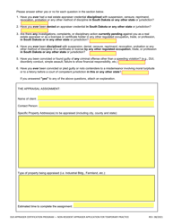 Non-resident Appraiser Application for Temporary Practice - South Dakota, Page 2