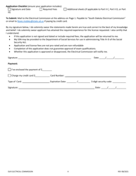 Electrician License Application - South Dakota, Page 4