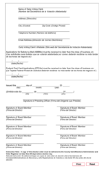 Form 1-3 Order of General Election for Other Political Subdivisions - Texas (English/Spanish), Page 2