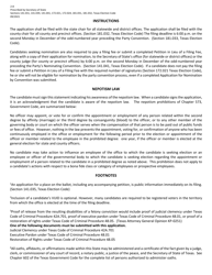 Form 2-8 Application for Nomination by Convention for Minor Parties - Texas (English/Spanish), Page 2