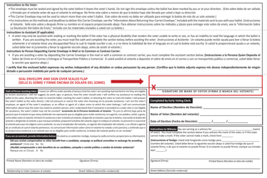 Form 6-15 Carrier Envelope for Early Voting Ballot - Texas (English/Spanish), Page 2