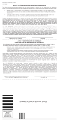 Form 17-3 Voter Registration Address Confirmation - Texas (English/Spanish), Page 2