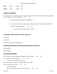 Wheelchair Initial Evaluation Form - Utah, Page 2